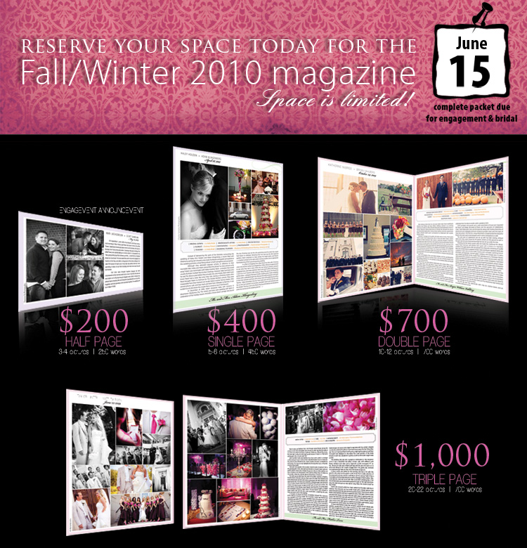 Announce your wedding or engagement in Brides of North Texas Magazine
