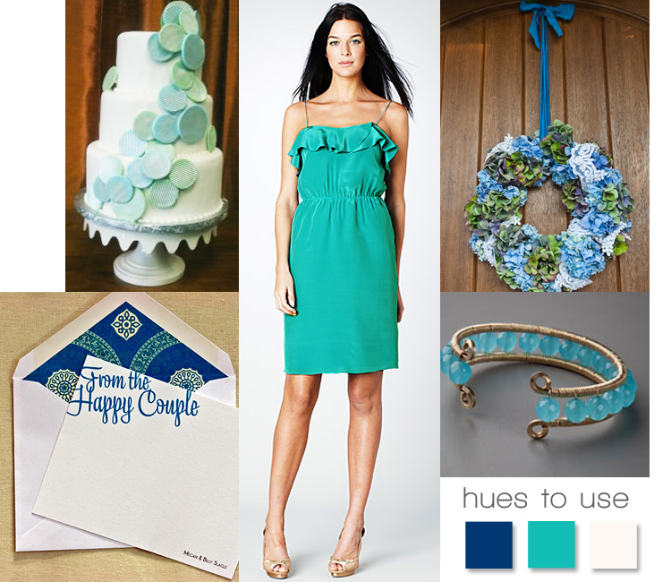 Wedding inspiration - sea foam green and ocean blue