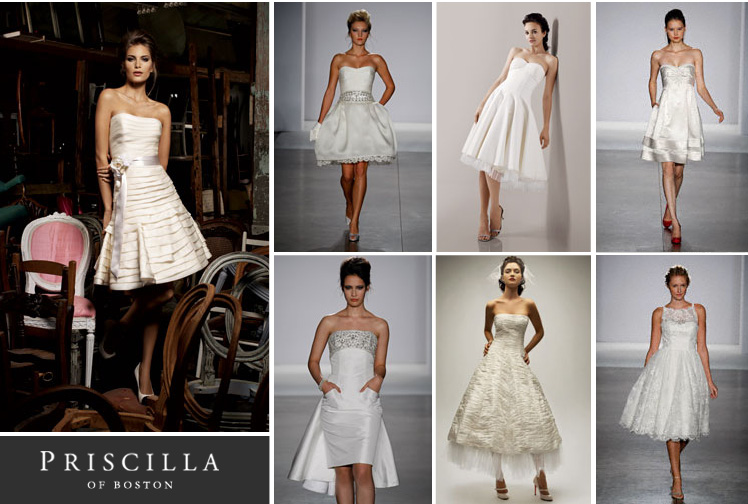 Reception dresses available at Priscilla of Boston in Dallas, Texas