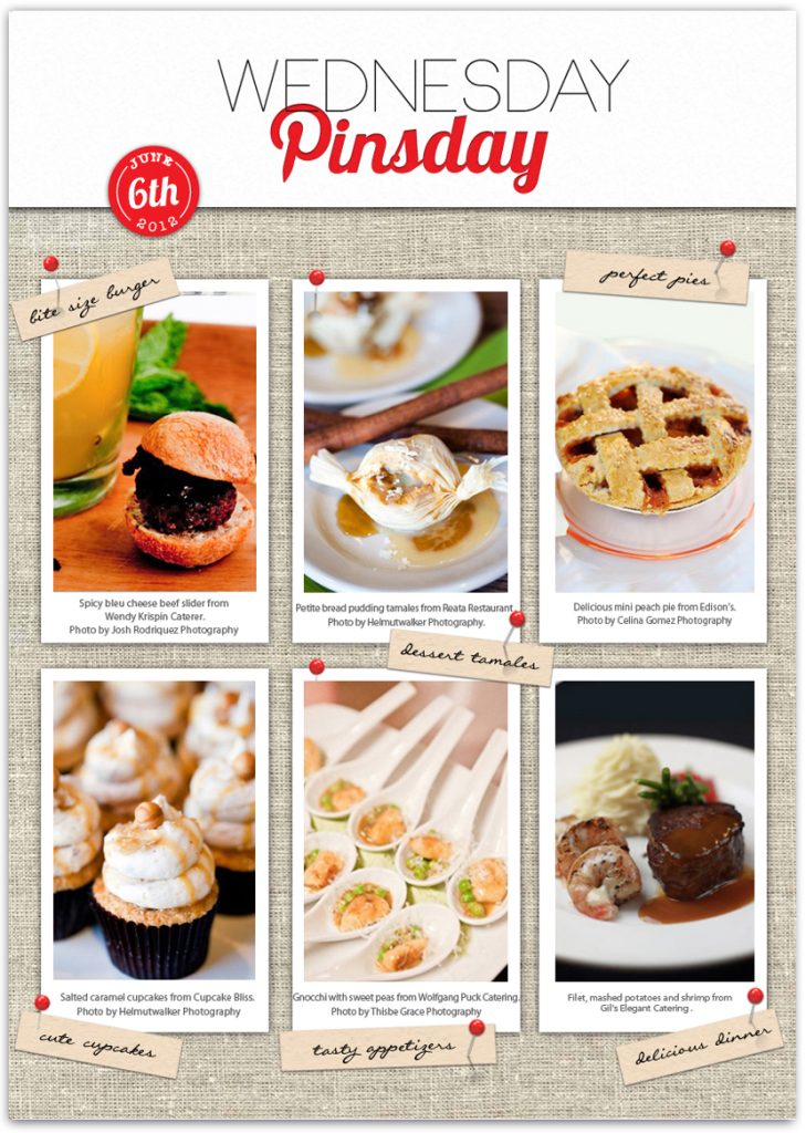 Brides of North Texas Wednesday Pinsday featuring wedding catering