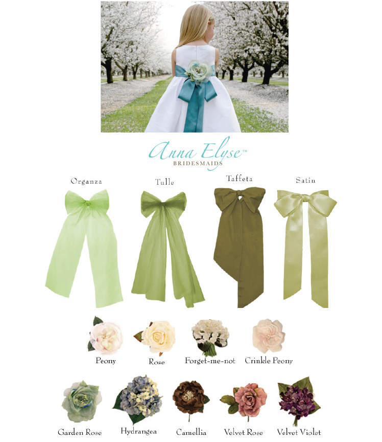 Annie Girl flower girl dresses by Anna Elyse Bridesmaids available at Patsy Bridal and Bella Bridesmaid in Dallas, Texas
