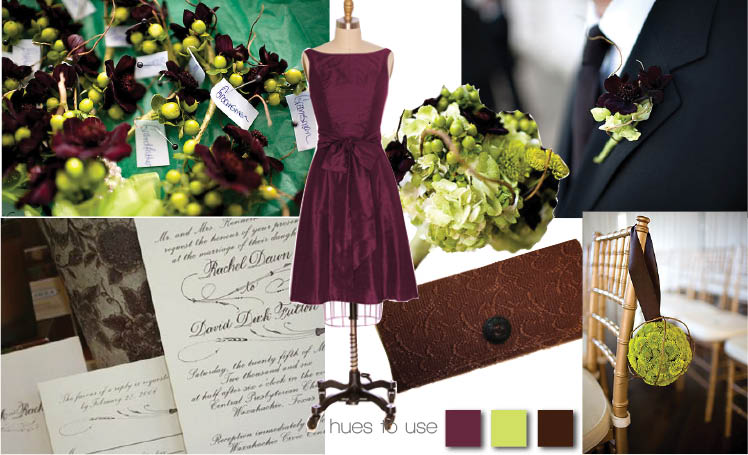 Purple and green wedding colors 
