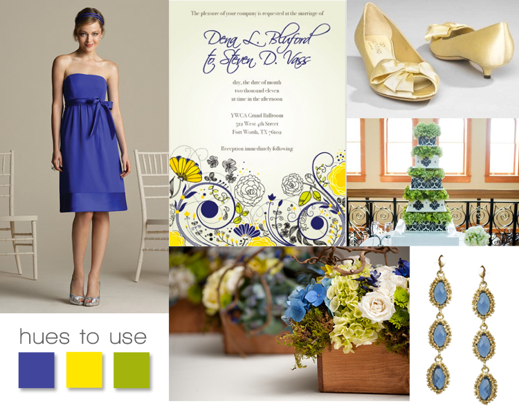 Sunshine and Indigo, Yellow and Wedding Inspriation
