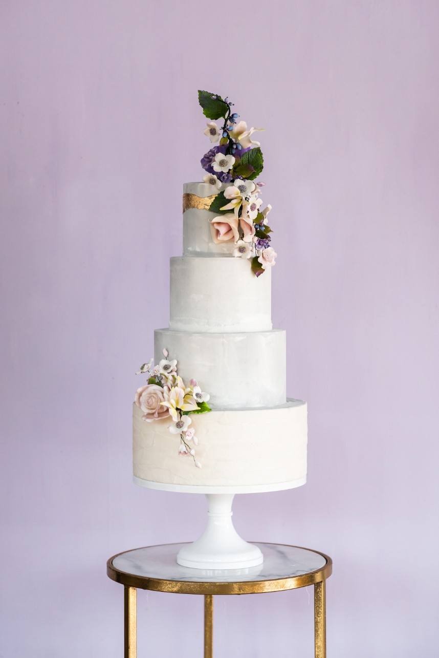 wedding details with springtime colors