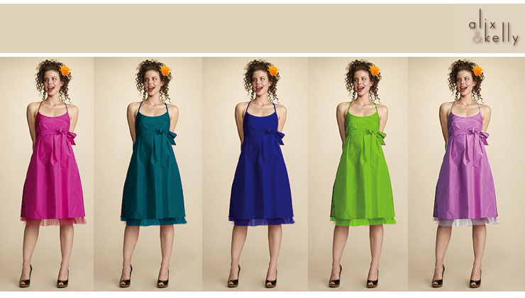 Find Alix and Kelly bridesmaids' dresses locally at Bella Bridesmaid in Dallas