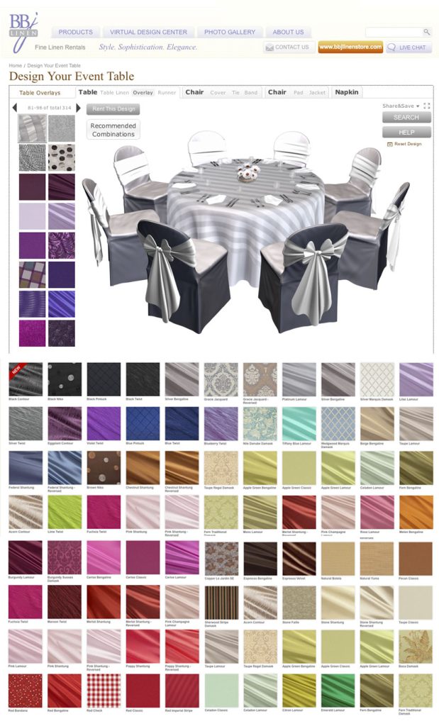 Texas wedding linens BBJ Linen