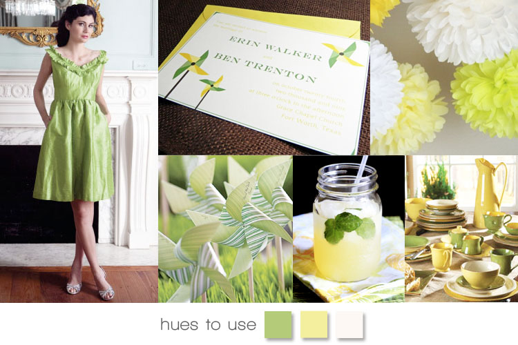 Green and yellow wedding inspiration 