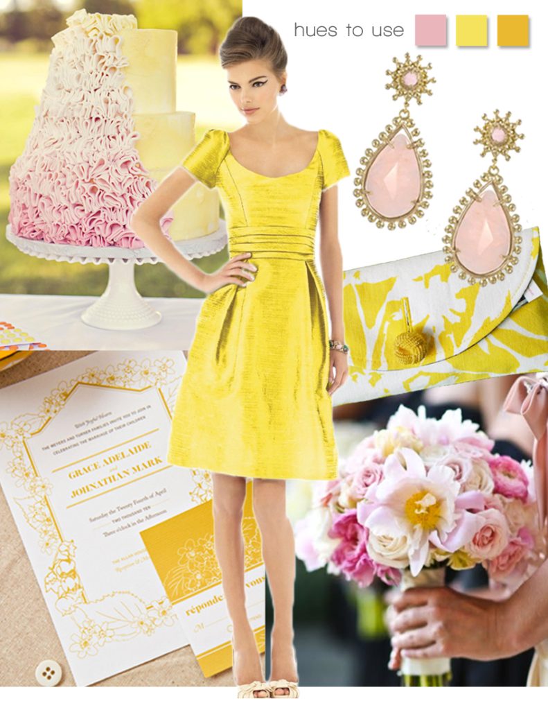 Yellow and pink wedding inspiration