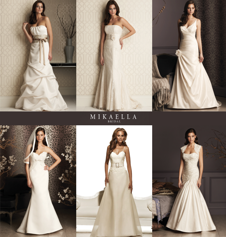 Bridal Silhouettes from Mikaella available at Bridal Collections by Stella at The Shops at Legacy in Plano.