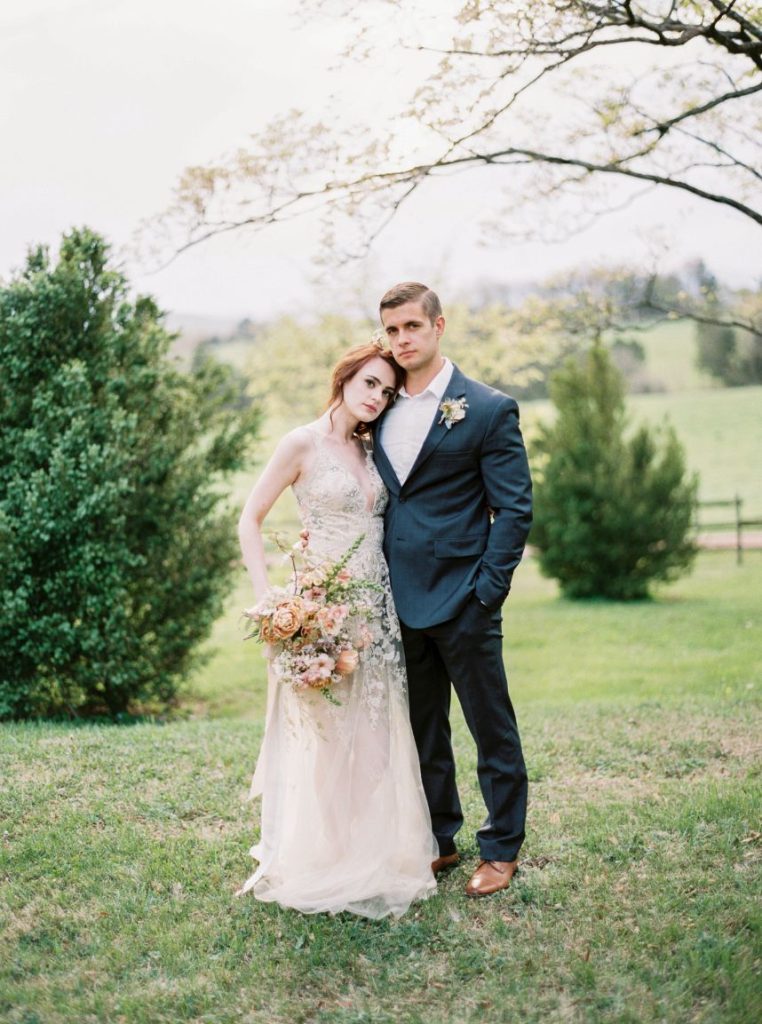 portrait of bride and groom