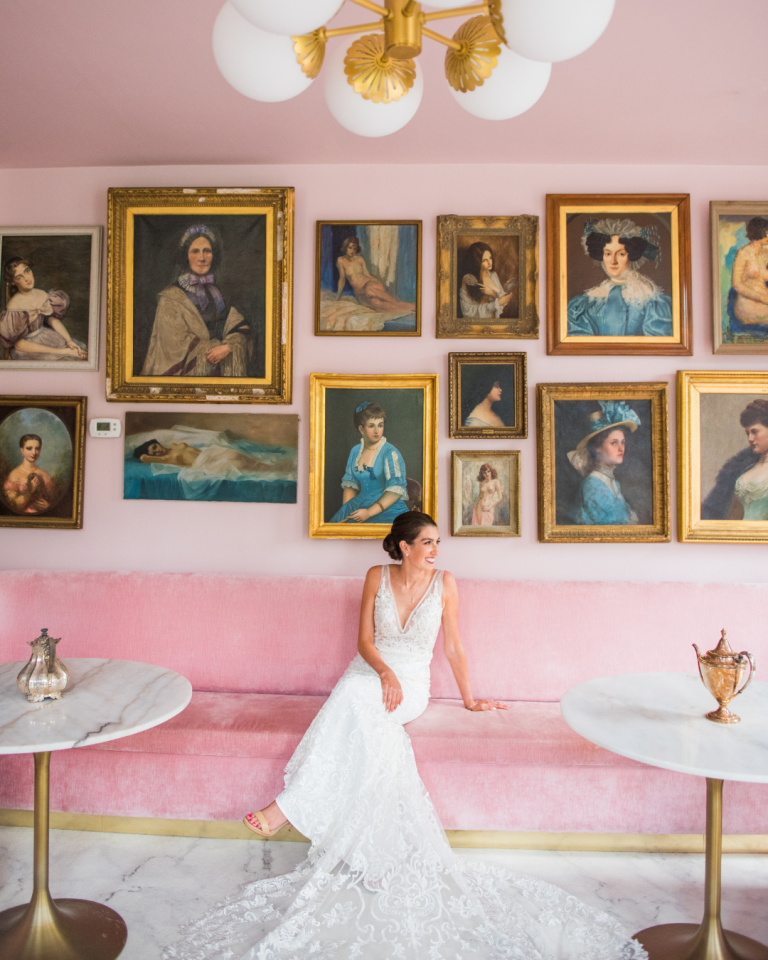 bride sitting in