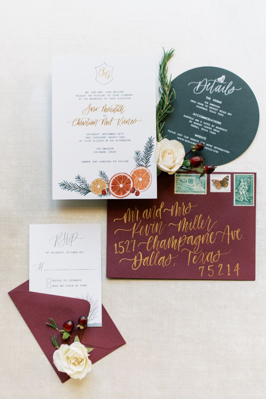 citrus illustration invitation