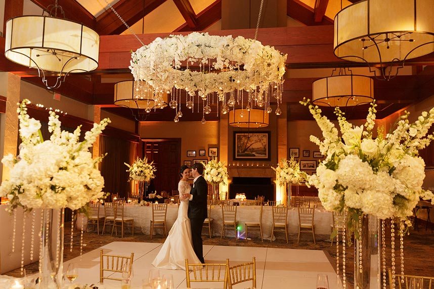country club winter wedding