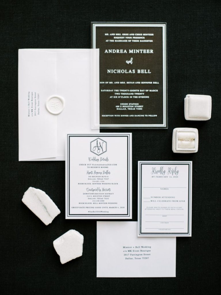 acrylic wedding invitations
