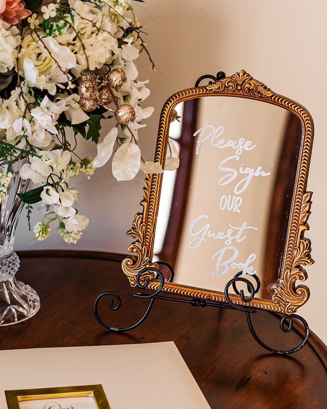 personalized mirror by Looking Glass Calligraphy