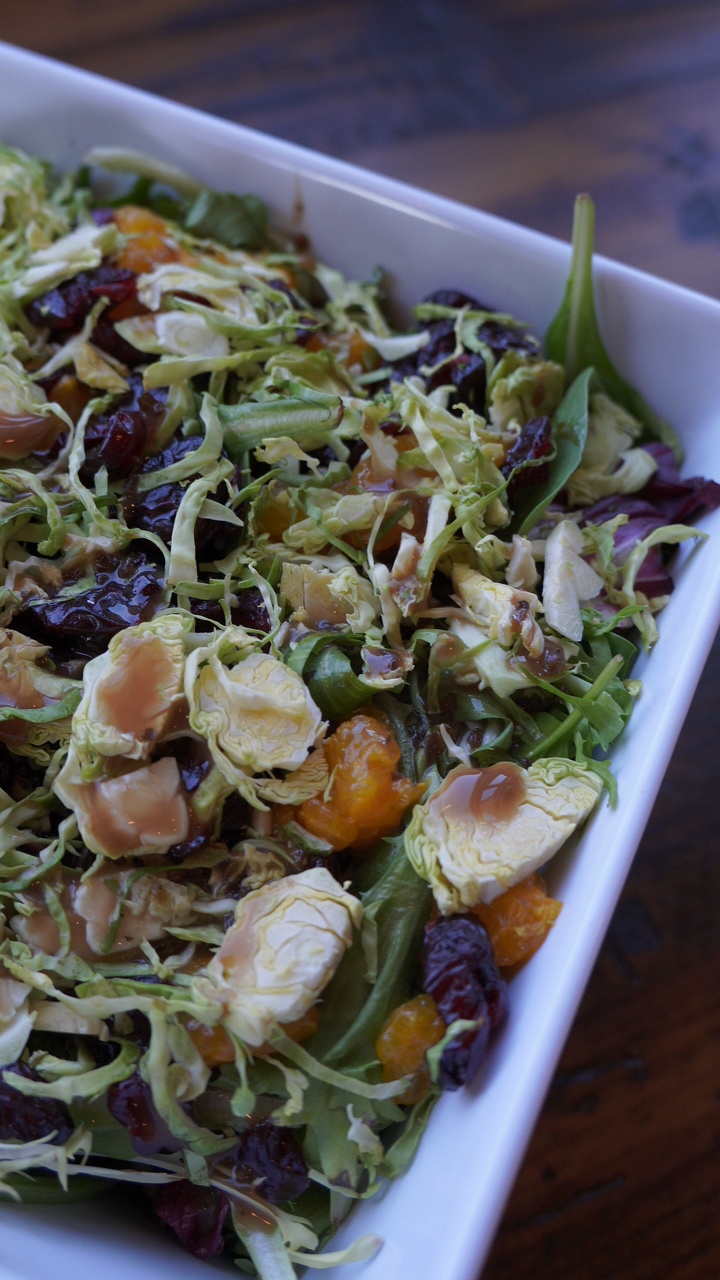 Plate of Brussel sprouts in a white bowl