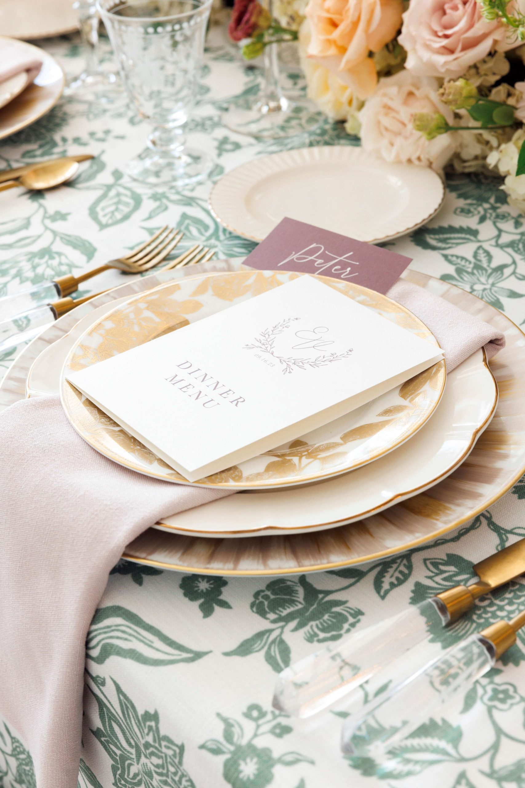 posh couture place setting