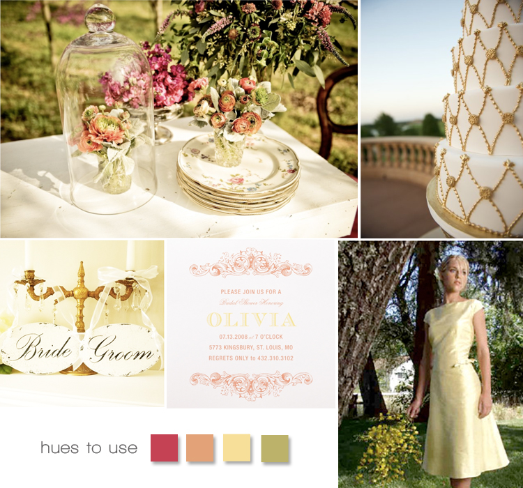 Brides of Oklahoma magazine hues to use - vintage shabby chic wedding inspiration