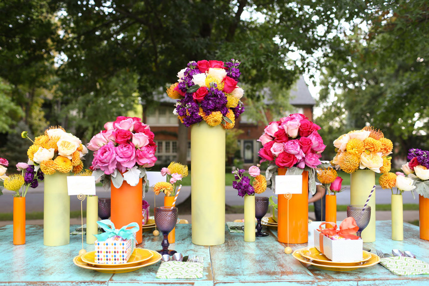 colorful tablescapes