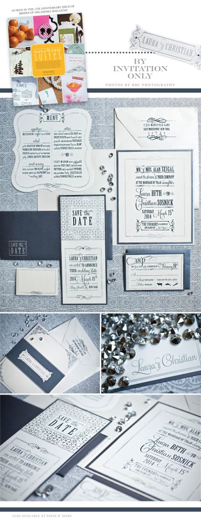 Oklahoma wedding invitations from By Invitation Only