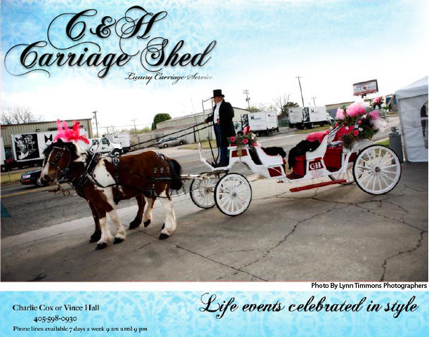 C&H Carriage Shed offers Oklahoma wedding transportation for Oklahoma brides and grooms