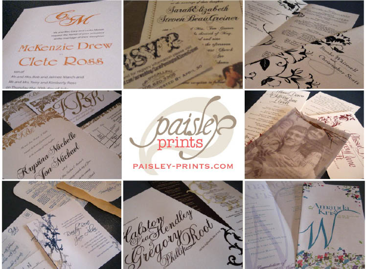 Paisley Prints invitations