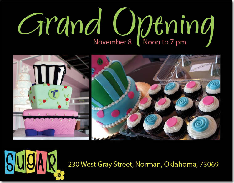 Wedding cake artists Sugar will have their Grand Opening in Norman, Oklahoma, Sunday, November 8