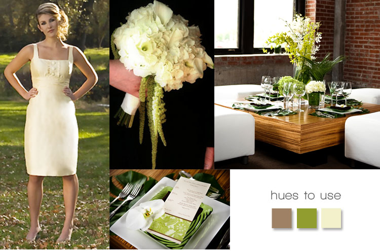 Summer garden wedding color combo