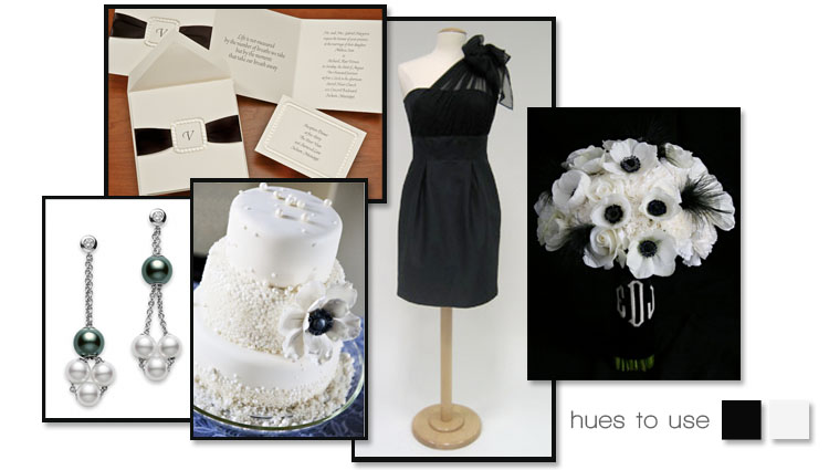 Black and white Oklahoma wedding colors