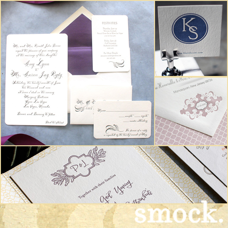 Smock invites available at The Inviting Place in Tulsa and No Regrets in Oklahoma City