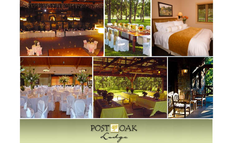 Post Oak Lodge in Tulsa, Oklahoma, is available for Oklahoma weddings, receptions and rehearsal dinners