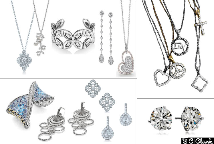 Wedding day jewelry by Mikimoto, Simon G., John Hardy and David Yurman available at B.C. Clark Jewelers in Oklahoma City