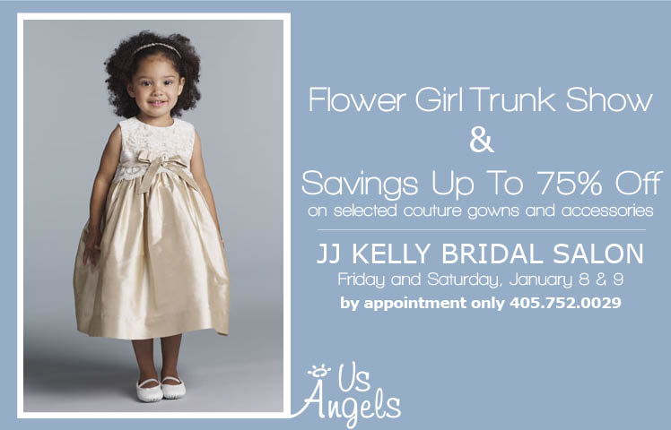 Flower girl trunk show and sale up to 75 percent off at JJ Kelly Bridal Salon