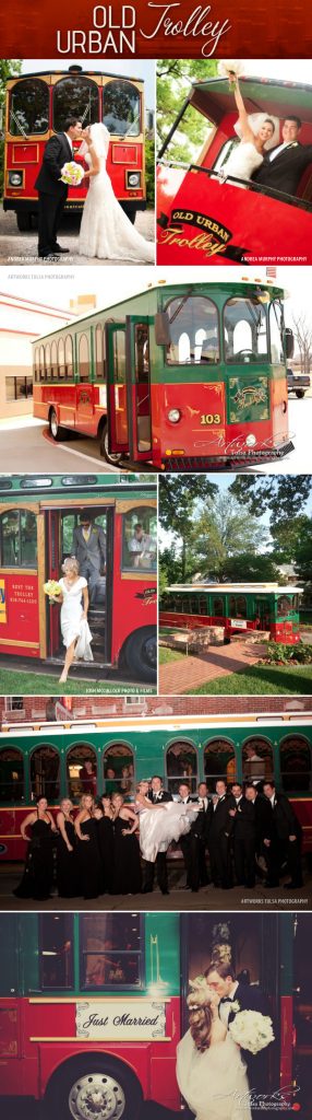 Oklahoma wedding transportation from Old Urban Trolley