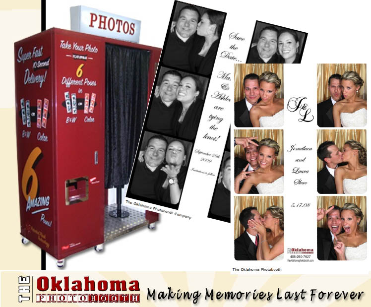 The Oklahoma Photo Booth is available for Oklahoma wedding receptions and events
