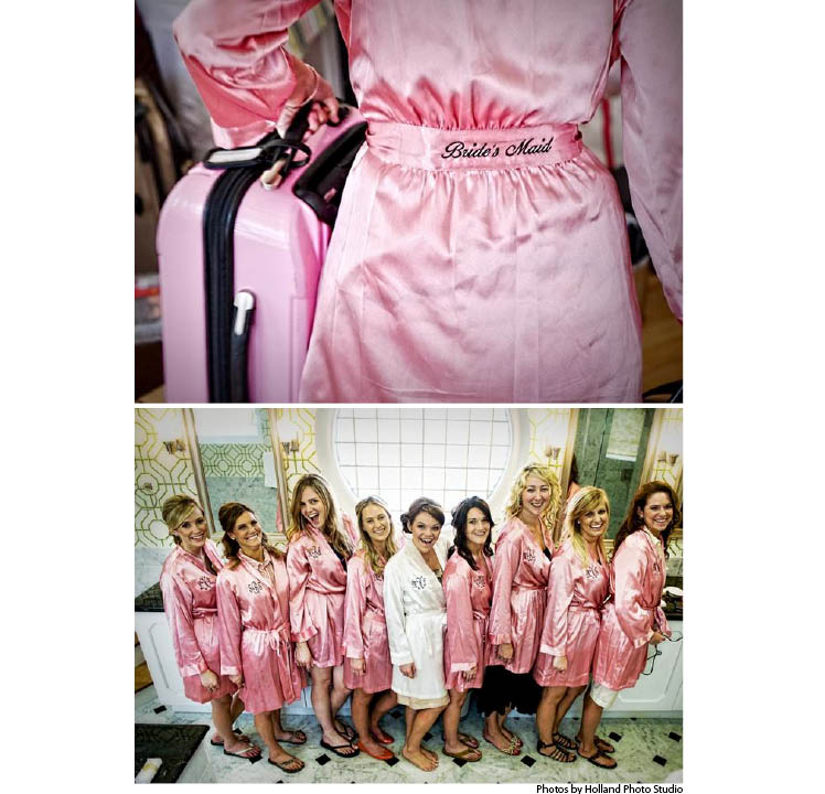 Custom monogrammed bridesmaid gifts available at The Square Knot in Oklahoma City