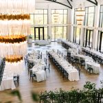 Overview of wedding reception space