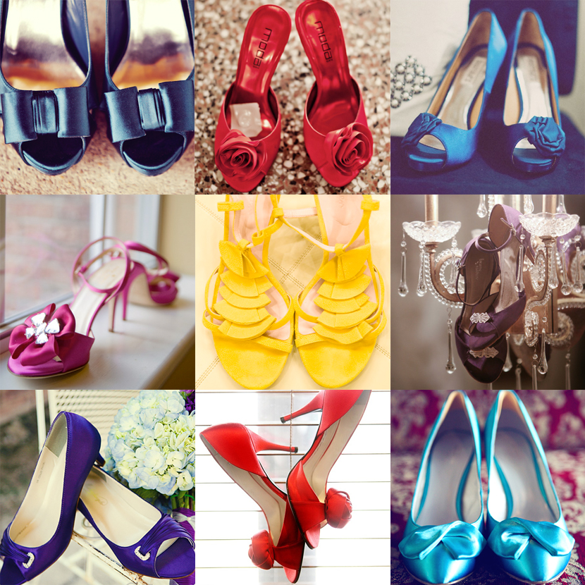 Colorful wedding shoes shot by Oklahoma wedding photographers