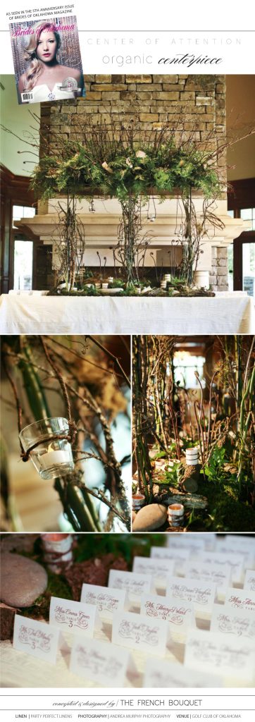 Oklahoma wedding flowers display by The French Bouquet