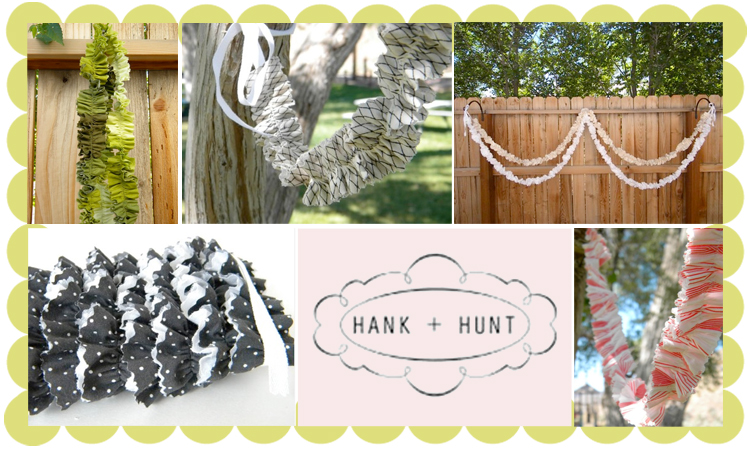Hank and Hunt, Fabric Garlands, Wedding Decoration