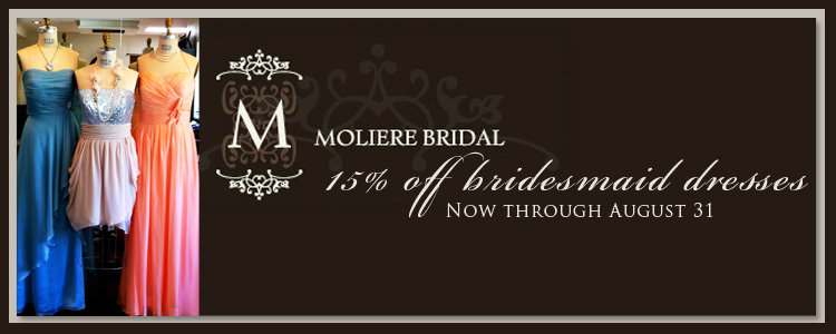 Oklahoma City wedding dresses and bridesmaid dresses Moliere Bridal Salon
