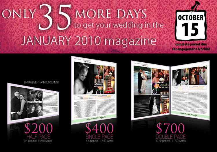 Announce your Oklahoma wedding in The Brides of Oklahoma magazine 