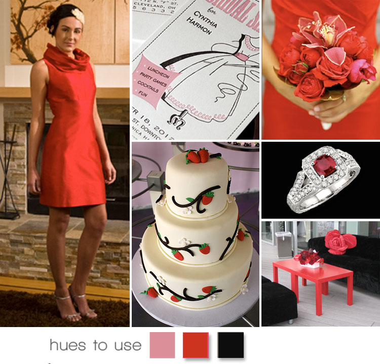 Pink Red and Black Wedding Inspiration, Hues to Use, Brides of Oklahoma