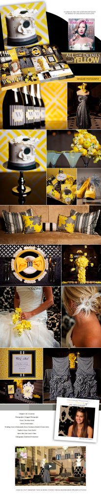 Black and Yellow Wedding Details