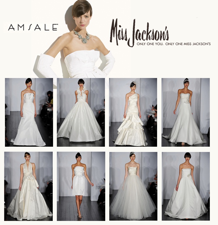 2010 Amsale Bridal Collection available at Miss Jackson's in Tulsa, Oklahoma