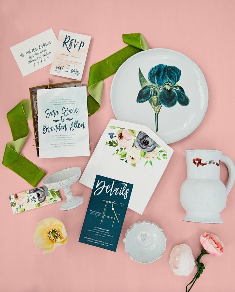 paper and presents Oklahoma wedding photographer Tara Lokey Photography