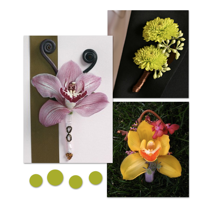 Oklahoma wedding florists-wedding boutonnieres from The French Bouquet, Madeline's Flowers, and Rebecca's Silver Rose.