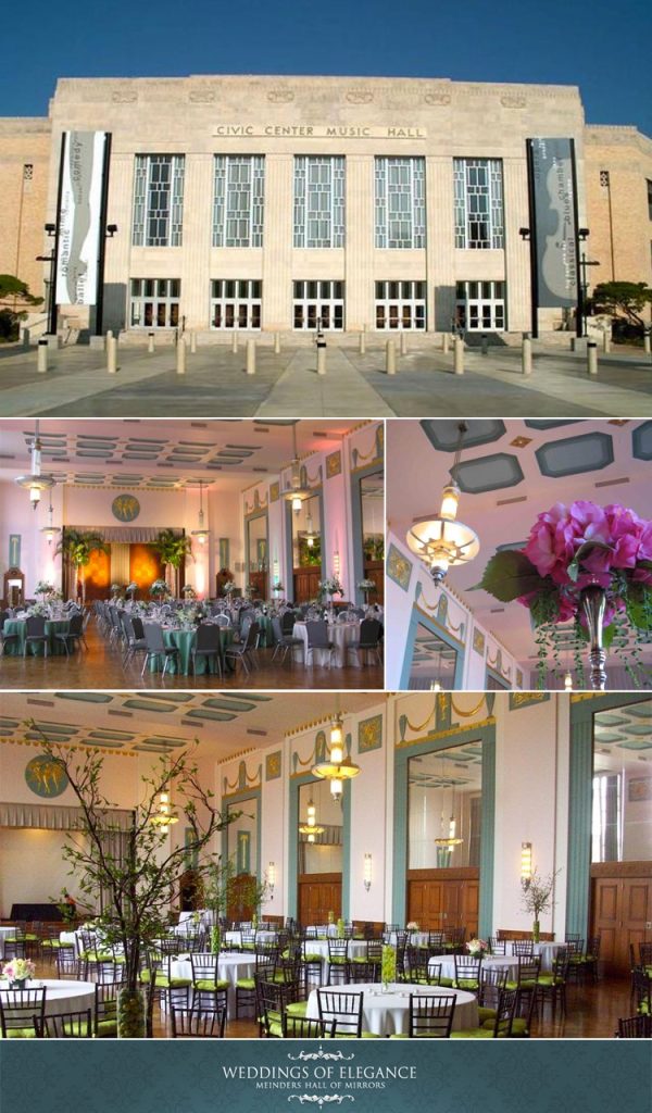 Oklahoma City wedding venue Meinders Hall of Mirrors at the Civic Center
