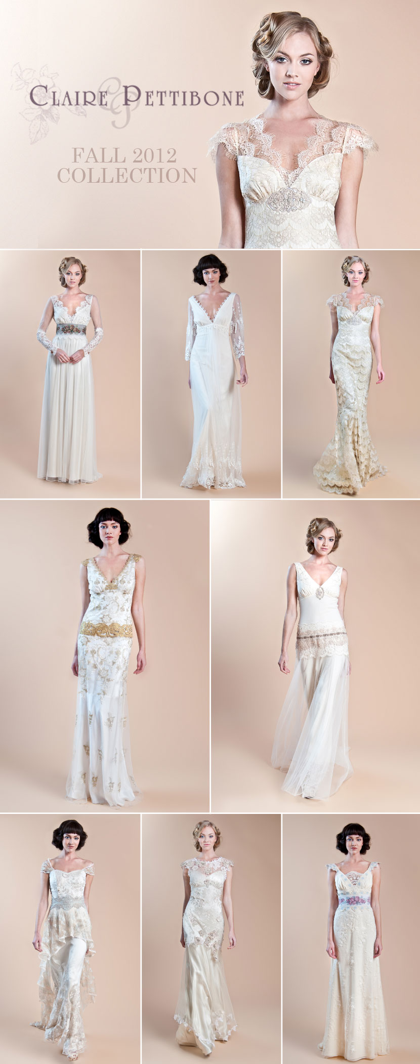 best wedding dress designers 2012 Claire Pettibone Fall 2012 Wedding Gowns