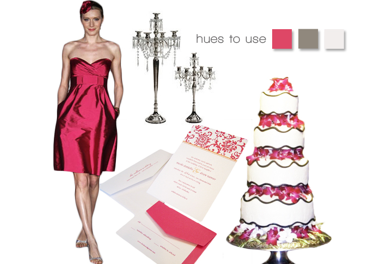 Brides of Oklahoma pink and silver wedding colors